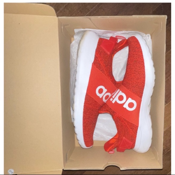 NEW! ADIDAS UNISEX LITE RACER ADAPT 3.0 ORTHO LITE RED SNEAKERS! - Picture 5 of 8